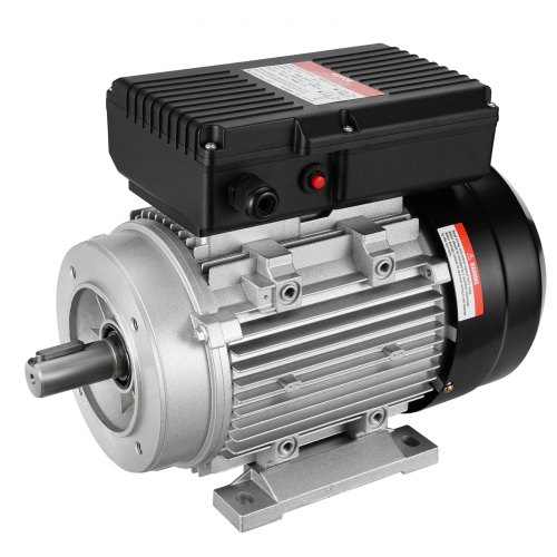 VEVOR 1.1KW Electric Motor 2800 rpm, AC 220~240V 7.1A, 90S, B34 Frame, Air Compressor Motor Single Phase, 24mm Keyed Shaft, CW/CCW Rotation for Agricultural Machinery and General Equipment