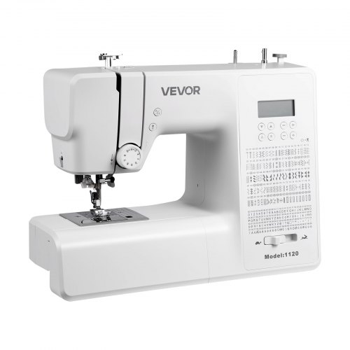 VEVOR Computerized Sewing Machine, 200 Stitch Applications, with LCD Screen, Foot Pedal and LED Light, Heavy-Duty Metal Frame, Digital Sewing Machine with Powerful Motor for Crafts and Mending