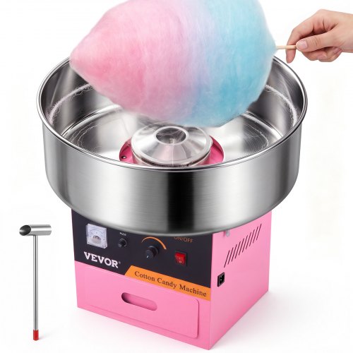 VEVOR Commercial Cotton Candy Machine Sugar Floss Maker 1000W for Party Pink