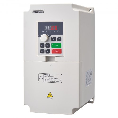 VEVOR VFD 5HP, 4KW, 18A, 1 or 3 Phase AC 220V Input to 3 Phase AC 0~220V Output Variable Frequency Drive, 50/60Hz Input, 0-2000Hz Output VFD for Spindle Motor Speed Control