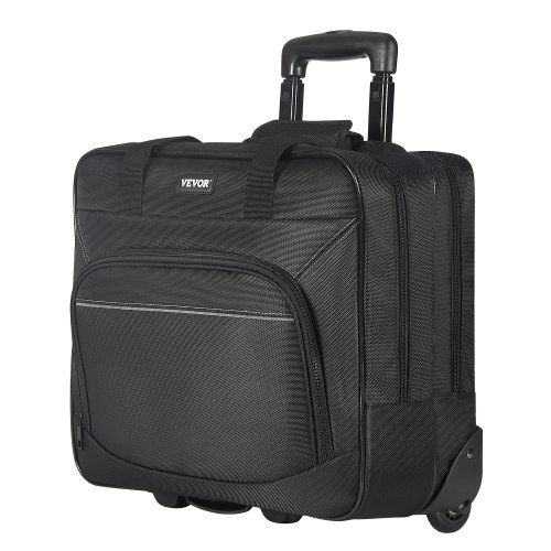 VEVOR Rolling Laptop Bag 15.6 Inch(39.6cm) Wheeled Computer Bag for Women & Men Black