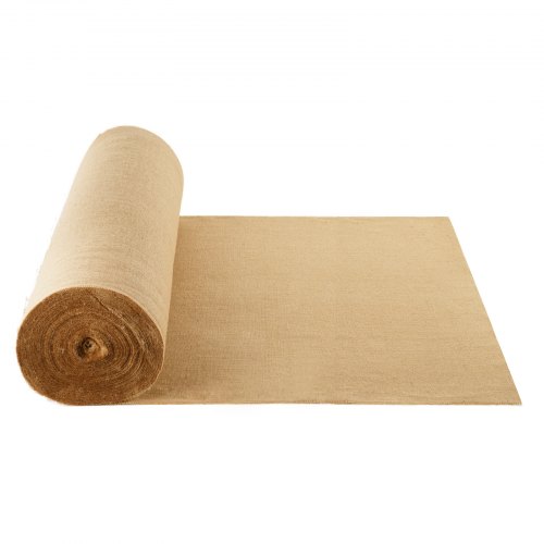 VEVOR Burlap Fabric Roll, 40” x 300 ft & 50 x 50 High Density Wide Natural Burlap Fabric Rolls, Jute Fabric Burlap Tree Wrap Roll, for Decor, Crafts, Wedding, Gardening, Plant & Tree Winter Covering