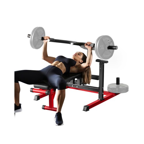 VEVOR Chest Press Machine, 450 LBS Bench Press Set, Adjustable Flat Incline Bench with Independent Converging Arms, Upper Chest Equipment, Fitness Home Gym Equipment for Chest, AB Workouts, Shoulder