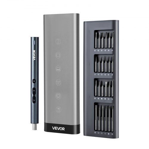 VEVOR Electric Precision Screwdriver Set, 48 Magnetic Bits, Mini Electric Screwdriver with Magnetic Storage Box, S2 Steel Bits, LED Light, Type-C Charging, for Phone, Laptop, and Electronics Repair