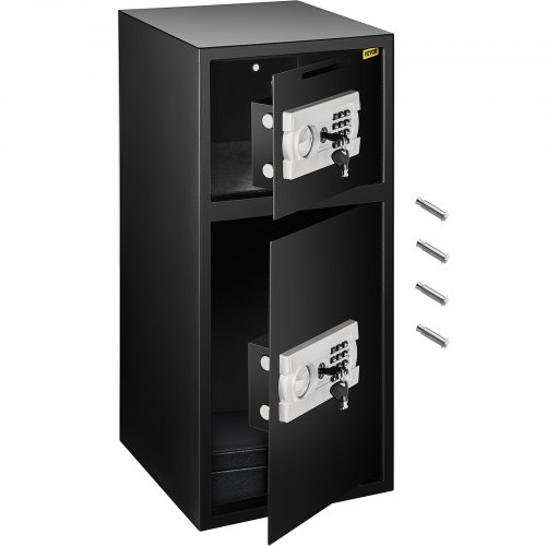 VEVOR 74 L Digital Double Door Safe Depository Box Gun Safes Cash Office Security Lock Strong Iron Larger Digital Safe Box