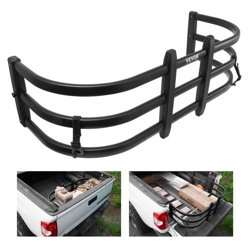 VEVOR Truck Bed Extender, Aluminum Retractable Tailgate Extender, 141-173 cm, Fits for Ford Super Duty, F150, Dodge Ram 1500/2500/3500, Toyota Tundra, Nissan Titan, Chevrolet Silverado, GMC Sierra