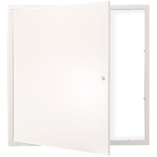 VEVOR Access Panel for Drywall, 64x64 cm Galvanized Steel Access Door, Easy Install Hinged Service Panel with Screwdriver Latch, for Ceiling Plumbing Electrical, 62x62 cm Cutout Size White
