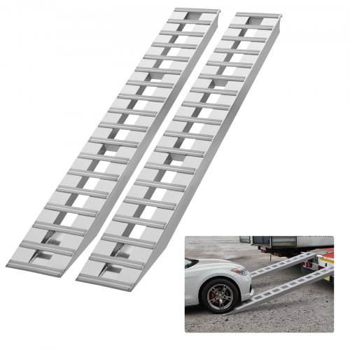 VEVOR 274.3x38.1 cm Aluminum Ramps 4535.9 kg Capacity Loading Ramps 2PCS