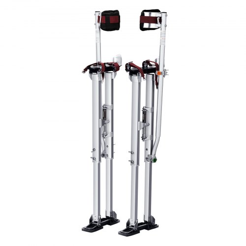 VEVOR Drywall Stilts, 91.4 cm-127 cm Adjustable Aluminum Tool Stilts with Protective Knee Pads, Durable and Non-slip Work Stilts for Sheetrock Painting, Walking, Taping, Silver