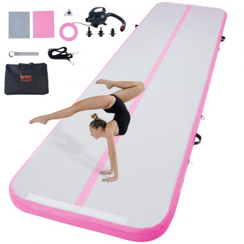 VEVOR 4 m Air Track Inflatable Training Tumbling Gymnastics Gym Mat with Pump