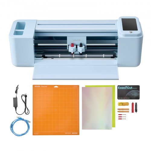 VEVOR Vinyl Cutting Machine, 305 mm, Touchscreen-Controlled Vinyl Cutter, 20000+ Built-in Design Resources, Compatible with Mac, Windows, Android and iOS, for Creating Customized Crafts Cards, Decor