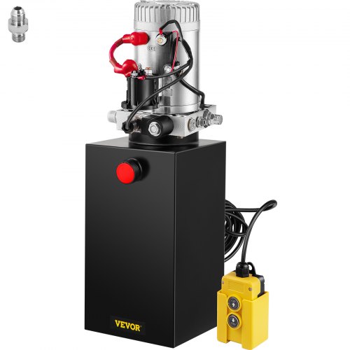 VEVOR 9.5 L Single Acting Hydraulic Pump Dump Trailer Unloading Repair 12v