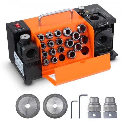 VEVOR MR-20G Drill Bits Sharpener 3-20mm Bits Grinder Sharpener with 18 Collets