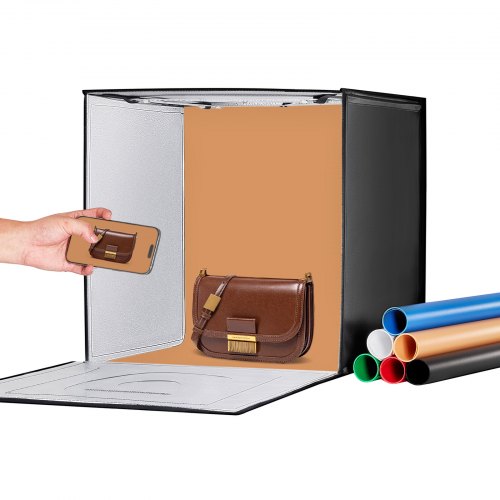 VEVOR Photo Studio Light Box 600x590x600 mm 3000-5600K Adjustable 3 Color Temperatures