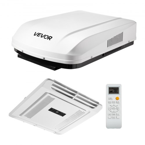 VEVOR RV Air Conditioner, 3000W RV AC Unit, 220V Non-Ducted Rooftop Air Conditioner with Heat Pump & Cooling, Variable Speed Easy Install Quiet AC Unit with ADB Button Control & Remote Control, White