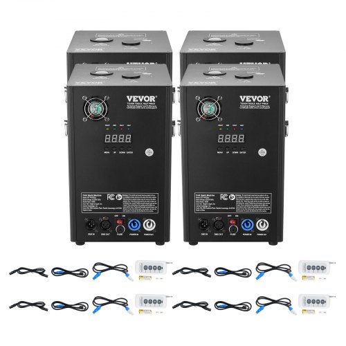 VEVOR Cold Spark Machine, 4 Pack 700W Output Fireworks Controllers, 6.6-16.4ft Adjustable Height, with Advanced DMX System,LED Screen,Portable Handle, Aluminum Alloy for Stage DJ Wedding Event,Party