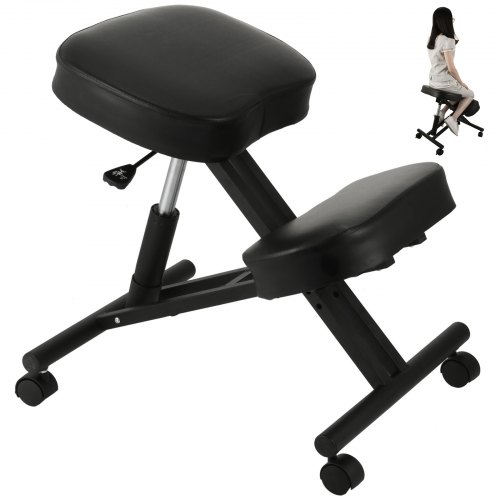 VEVOR Kneeling Chair Ergonomic 113.4 kg Load Bearing Office Stool Knee Support Chair Kneeling Office Chair Adjustable Knee Stool for Office or Home Angled Kneeling Chair