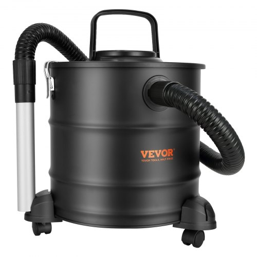 VEVOR Ash Vacuum Cleaner, 20 L with 1200W Powerful Suction, Ash Vac Collector with 1.2 M Flexible Hose & Wheels, for Fireplaces, Pellet Stoves, Wood Stove, Log Burner, Grills, Pizza Ovens, Fire Pits