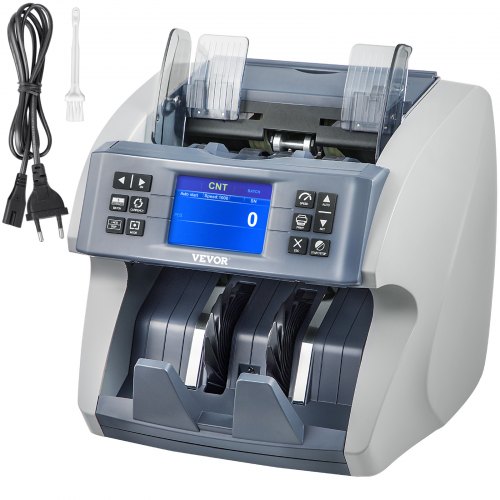 VEVOR Money Machine, Mixed Denominations Money Counter, 5 Counterfeit Detection Small Bill Counter, Multiple Working Modes Cash Machine, 800/1000/1200/1500pcs/min Note Counting Machine for Bank