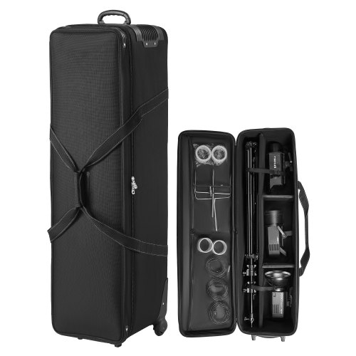VEVOR Studio Equipment Trolley Case 131x36.5x38cm (51.57 x 14.37 x 14.96) in Rolling Camera Bag