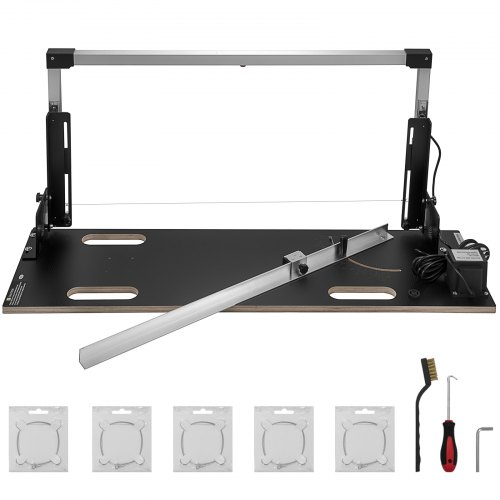 VEVOR Desktop Styrofoam Cutting Machine 42 cm Max. Cut Thickness Foam Cutter 152 cm Max. Cut Length Hot Wire Foam Cutter 0-90° Styrofoam Cutter with Six Heating Wires for Cutting Foams Pearl Cotton