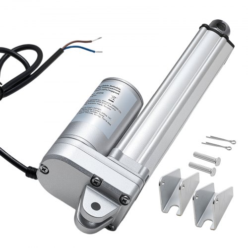 VEVOR 12V Linear Actuator, 152.4mm Stroke IP65 Waterproof Linear Actuator, 3000N 5mm/s Motion Actuators with Mounting Brackets for Solar Trackers, Industrial Machinery, Door Opener