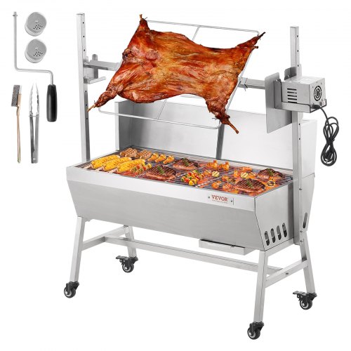 VEVOR Roaster Spit Rotisserie BBQ Grill Pig Lamb Chicken Roaster 42W 61.2 kg