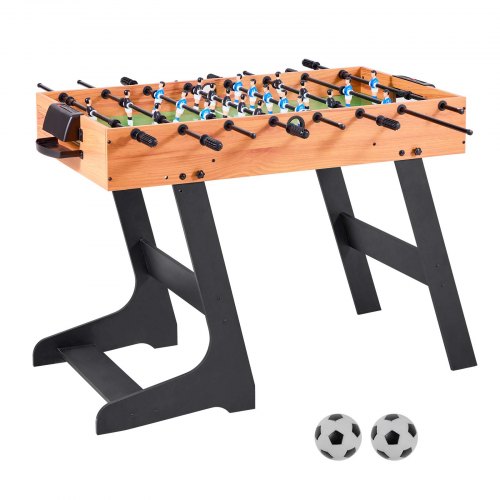 VEVOR Folding Foosball Table, 106 cm Standard Size Table, Indoor Full Size Foosball Tables for Home, Family, and Game Room, Durable Soccer Set, Includes 2 Balls
