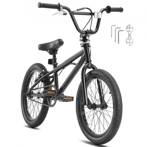 VEVOR BMX Bike, 18-Inch Wheel Freestyle Bike, BMX Race Bike with 360° Rotor, Beginner-Level BMX to Advanced Riders, BMX Bicycles for Teen Adult Men Women, Durable Hi-Ten Steel Frame, Easy to Assemble