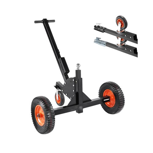 VEVOR Trailer Dolly, 1500lbs Tongue Weight Capacity, 2 in 1 Trailer Mover with 2 in Ball, 16 in Pneumatic Tires and Universal Wheel, Portable Tow Dolly for Moving Car RV Trailer