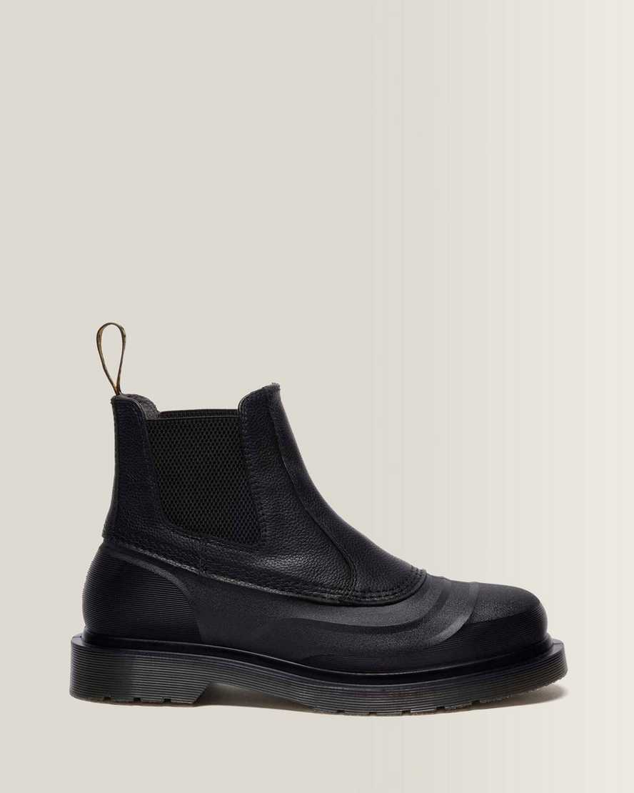 Dr. Martens 2976 Sub Leder Chelsea Stiefel Schuhe in Schwarz, Größe: 42
