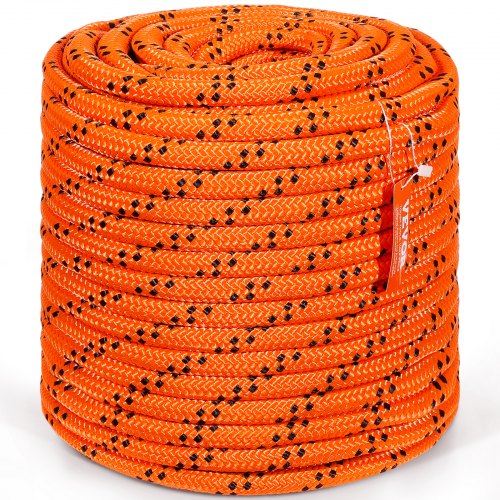 VEVOR Arborist Trädklätterrep Dubbelflätad Polyester 1,9 cm (3/4") x 67,1 m (220') 24-trådig