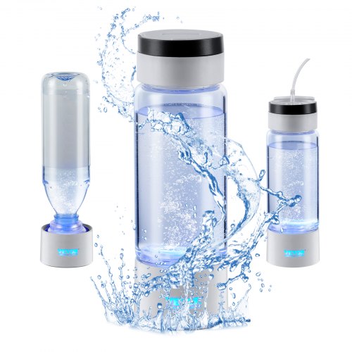 VEVOR Hydrogen Water Bottle Generator, 380 ml / 13,4 oz Kapacitet Bärbar Hydrogen Water Maker, SPE Technology Hydrogen Rich Water Ionizer Machine med Nasal Inhalationsslang och självrengörande