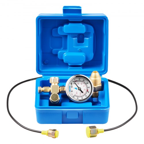 VEVOR hydraulisk kväveackumulatorladdningssats, 0-100 bar kvävepåfyllningssats, trycktestsystem med 1 tryckmätare, 1 gasslang, 1 ventilhus och 1 CGA580-adapter för byggmaskiner