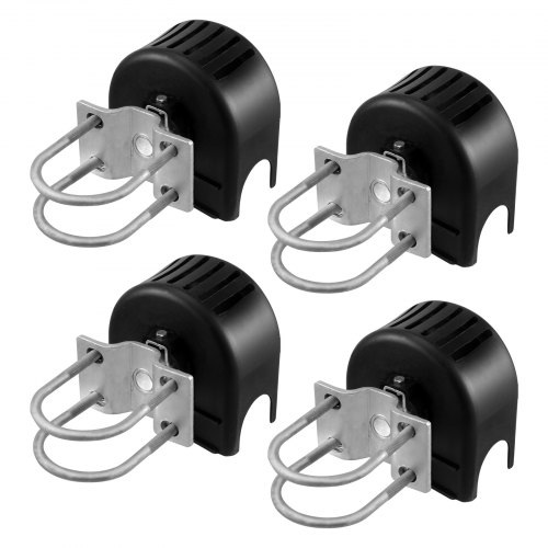 VEVOR Skjutgrindssats, Rullgrindssats med U-format hjulspår för Cantilever-skjutgrindar och rullportar, Skjutgrindsrullar 4 spårhjul med lock, Kraftig glidrulle, Svart