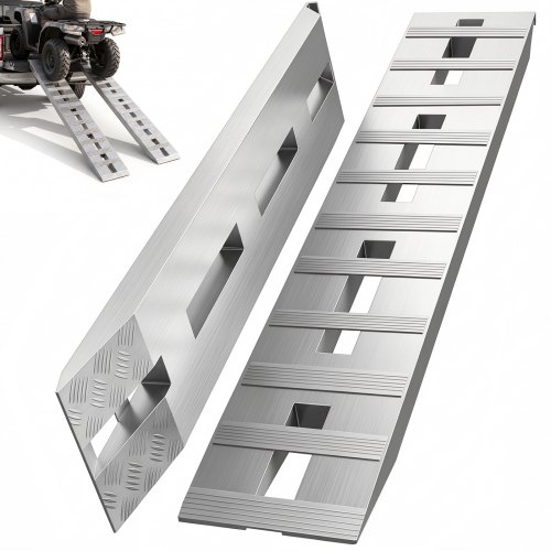 VEVOR 60\'\' X 12\'\' Aluminium trailerramper 6000LBS Totalt Beavertail krokände 1 par 2 ramper