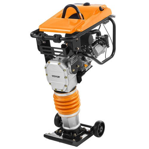 VEVOR Jumping Jack Compactor, 6,5 hk vibrerande stamp, bränsledriven 196 cc motorstamp, 3600 lbs slagkraft, 26" max packningsdjup, för jord, grus, fundament, betongplattor och fundament