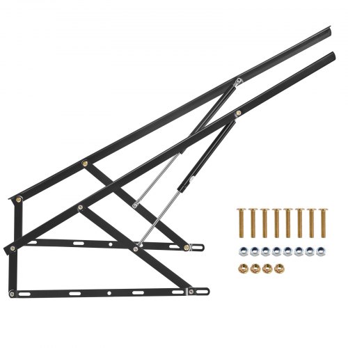 VEVOR sänglyft, 137x193 cm kompatibel sängstorlek 68 kg lastbärande, gör-det-själv väggsäng mekanisk hårdvarusats vertikal Deluxe, pneumatisk spak kraftig sängstöd, hopfällbar väggsäng för gästrum