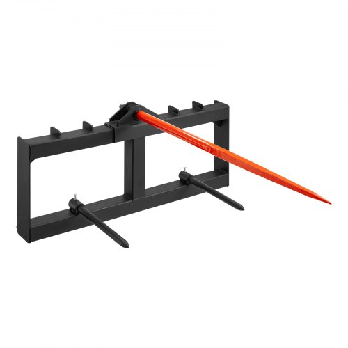 VEVOR 49" Höspjut, Balspjut 1600lbs Lastkapacitet, Kompaktlastare Traktortillbehör med 2 st 17,5" Stabilisatorspjut, Snabbfäste Gafflar