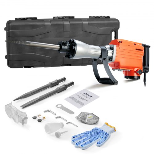 VEVOR Demolition Jack Hammer Betongbrytare 2200W elektrisk hammare 2 mejselbitar