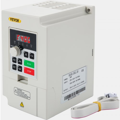 VEVOR variabel frekvensdrivning, AC 220V ingång 3KW variabel frekvens CNC-drivningsomvandlare, VFD 4HP 1- eller 3-fas ingång, 3-fas utgång, CNC-motoromvandlare för motorvarvtalsreglering