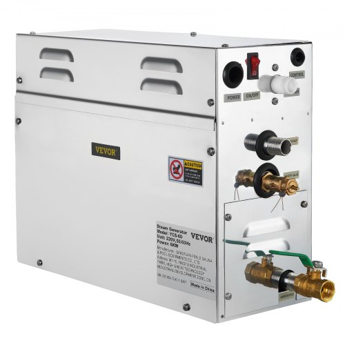 VEVOR 6KW Bastubadångare med LED digital display Ångbadgenerator 6KW ångrumsgenerator för hemmaspa Ånggenerator med tidskontroll