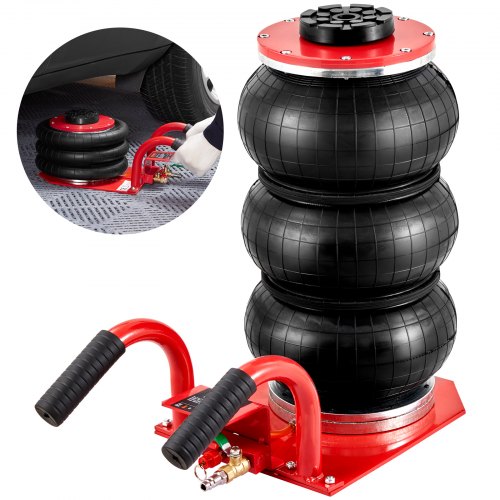 VEVOR Trippelpås-luftdomkraft 3 ton/6600 lbs pneumatisk domkraft för lyft av bil SUV