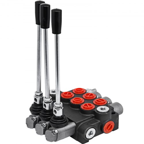 VEVOR 3-spols hydraulisk styrventil 11GPM hydraulisk riktningsventil Dubbelverkande hydraulventil för traktorer lastare tankar