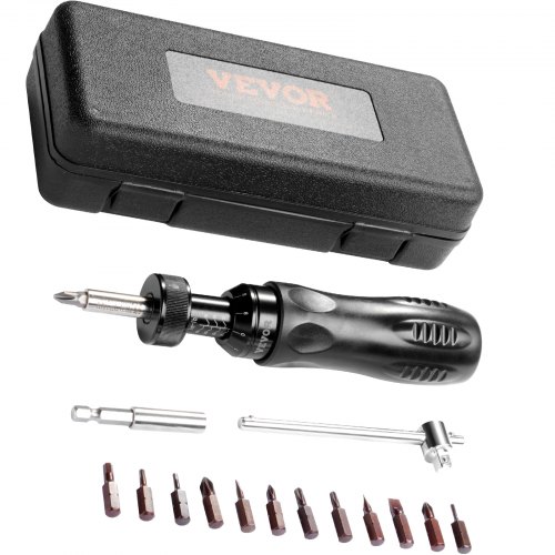 VEVOR justerbar vridmomentskruvmejsel 1/4" intervall 10-70 in/lb med 1 in-lb steg