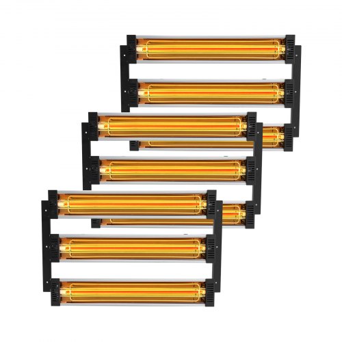 VEVOR 3x Färgtork Radiator Infraröd Värmare Infraröd Lampa 3kW