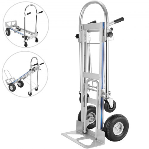 VEVOR 3 i 1 aluminium fällbar säck lastbil handvagn vagn Bil kraftig hopfällbar