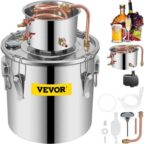 VEVOR Destillationssats för eteriska oljor, 36,3 l, med vattenpump
