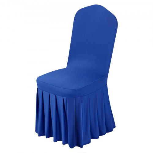 VEVOR 30 st blå stolsöverdrag, polyester spandex stolsöverdrag, stretchöverdrag för bröllopsfest middag bankett platt stolsöverdrag, passar stolsmått upp till 20,08 x 17,72 x 37,4 tum