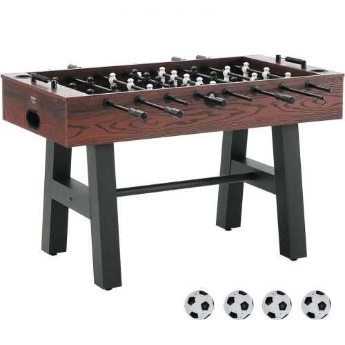 VEVOR Fotbollsbord, 55 tums standardstorlek Fotbollsbord, inomhusfotbollsbord i full storlek för hem, familj och spelrum, fotboll med bordsfotbollsset, inkluderar 4 bollar och 2 mugghållare